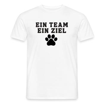 Ein Team ein Ziel Hundesport Hundeliebhaber Hund - Männer T-Shirt - Weiß - Vorne - AI Model Male 178 dark (178cm)