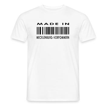 Made in Mecklenburg-Vorpommern - Männer T-Shirt - Weiß - Vorne - AI Model Male 178 dark (178cm)