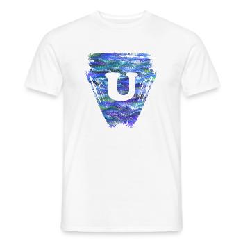 Triangle E 103 U - T-shirt homme - blanc - Devant - AI Model Male 178 dark (178cm)
