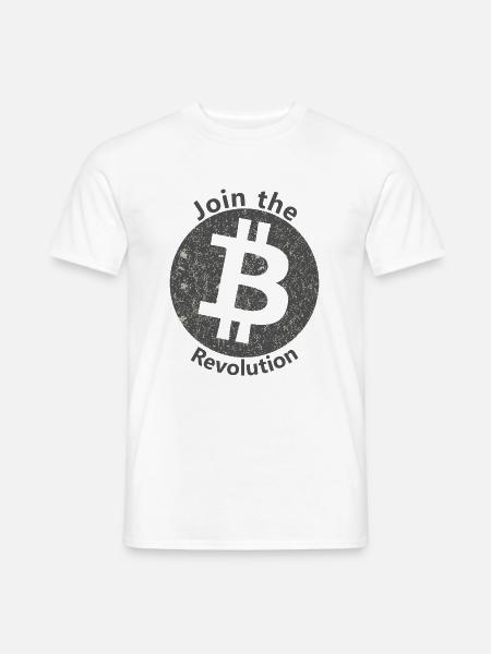 Die Bitcoin Revolte - Männer T-Shirt - Weiß