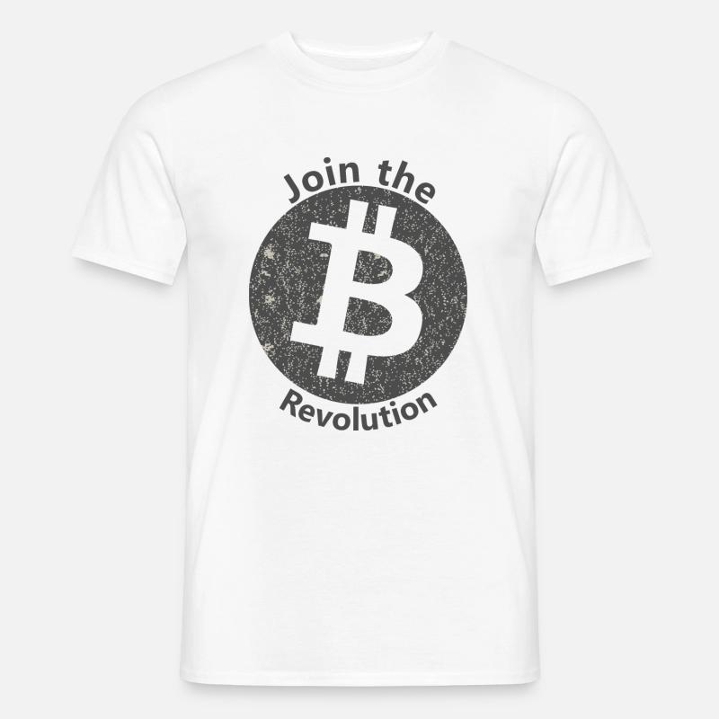 Die Bitcoin Revolte - Männer T-Shirt - Weiß
