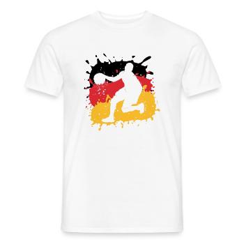 Basketball,Deutschland,Flagge, Basketballer - Männer T-Shirt - Weiß - Vorne - AI Model Male 178 dark (178cm)