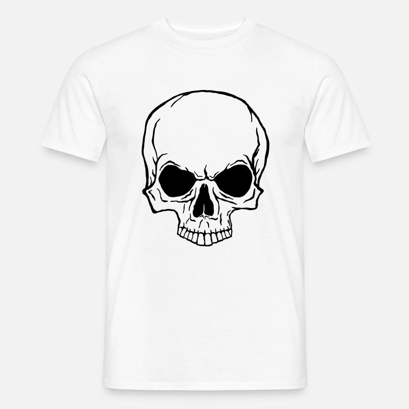 totenkopf - Männer T-Shirt - Weiß