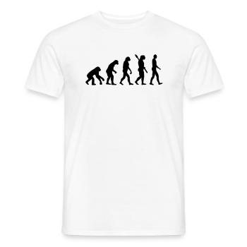 Evolution - Männer T-Shirt - Weiß - Vorne - AI Model Male 178 dark (178cm)