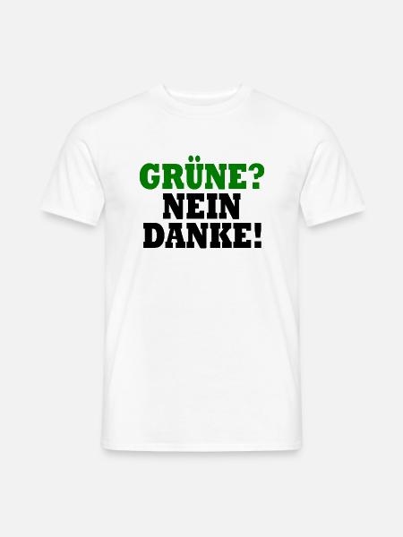 grüne nein danke - Männer T-Shirt - Weiß