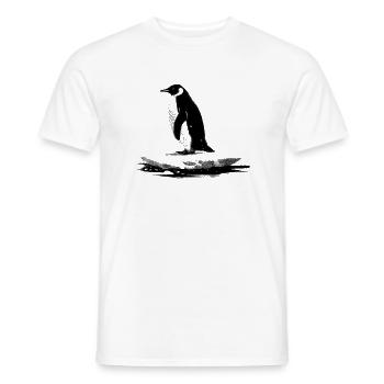 Manchot majestueux - T-shirt homme - blanc - Devant - AI Model Male 178 dark (178cm)