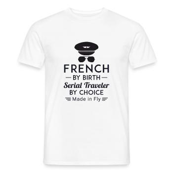 Hergestellt in der Hosenfliege - Männer T-Shirt - Weiß - Vorne - AI Model Male 178 dark (178cm)
