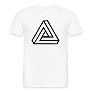 Triangle Illusion - T-shirt homme - blanc - Devant - AI Model Male 178 dark (178cm)