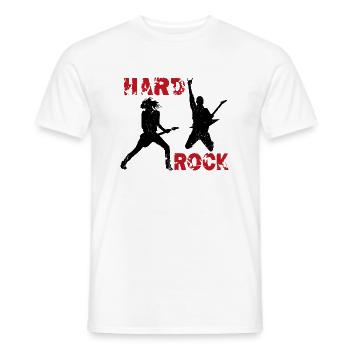 Hard Rock Gitarristen - Männer T-Shirt - Weiß - Vorne - AI Model Male 178 dark (178cm)