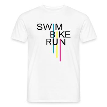 Triathlon - Men's T-Shirt - white - Front - AI Model Male 178 dark (178cm)