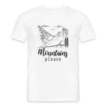 Berge - Männer T-Shirt - Weiß - Vorne - AI Model Male 178 dark (178cm)