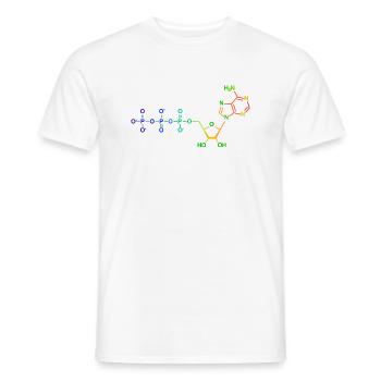Adenosine triphosphate - ATP - Rainbow - Men's T-Shirt - white - Front - AI Model Male 178 dark (178cm)