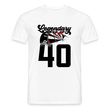LEGENDARY 40 ANS DART LÉGENDE 1981 - T-shirt homme - blanc - Devant - AI Model Male 178 dark (178cm)