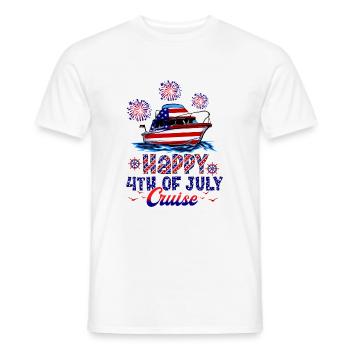 Happy 4th of July Cruise - Men's T-Shirt - white - Front - AI Model Male 178 dark (178cm)