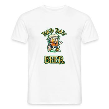It's a Dad Day To Be a Beer - Men's T-Shirt - white - Front - AI Model Male 178 dark (178cm)