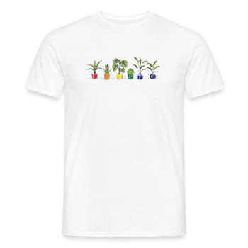 LGBTQ Plant Rainbow - Men's T-Shirt - white - Front - AI Model Male 178 dark (178cm)