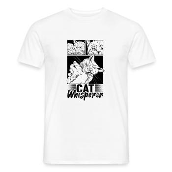 Cat Cat Lovers - Men's T-Shirt - white - Front - AI Model Male 178 dark (178cm)