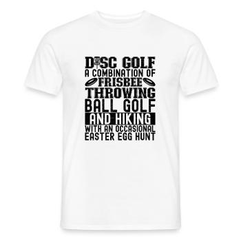 Disc Golf Disc Golfer - Men's T-Shirt - white - Front - AI Model Male 178 dark (178cm)
