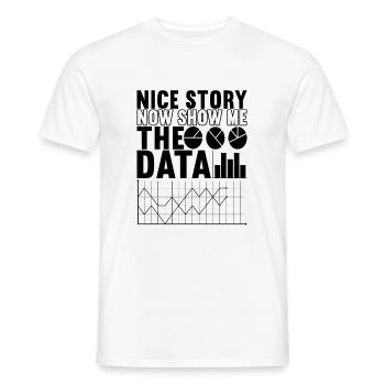 Analyste de données Data Scientist - T-shirt homme - blanc - Devant - AI Model Male 178 dark (178cm)