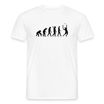 Evolution Tennis - Männer T-Shirt - Weiß - Vorne - AI Model Male 178 dark (178cm)