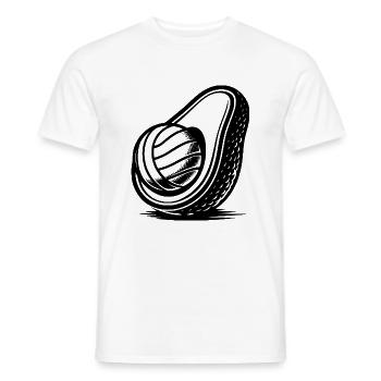 Lustige Avocado mit Volleyball-Kern - Männer T-Shirt - Weiß - Vorne - AI Model Male 178 dark (178cm)