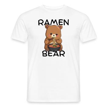 Ramen Ours - T-shirt homme - blanc - Devant - AI Model Male 178 dark (178cm)