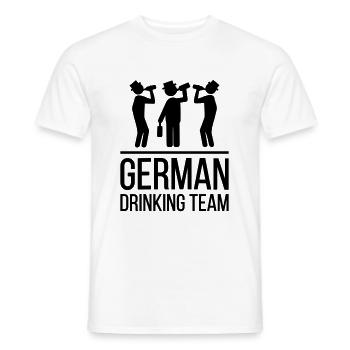 German Drinking Team - Men's T-Shirt - white - Front - AI Model Male 178 dark (178cm)