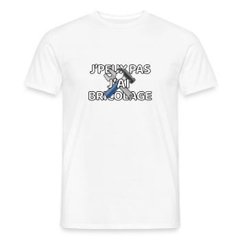 J’peux pas j’ai bricolage - T-shirt homme - blanc - Devant - AI Model Male 178 dark (178cm)