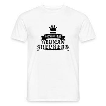 Shirt de berger allemand - T-shirt homme - blanc - Devant - AI Model Male 178 dark (178cm)