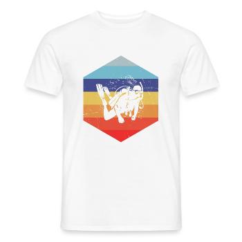 Diver Diver Plongée Femme Scuba Diver - T-shirt homme - blanc - Devant - AI Model Male 178 dark (178cm)
