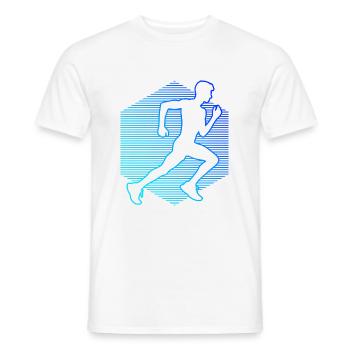 Course Femmes Hommes Jogging Cross Country Course à pied - T-shirt homme - blanc - Devant - AI Model Male 178 dark (178cm)