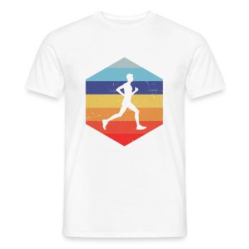 Cross Country Running Jogging Hommes Jogging - T-shirt homme - blanc - Devant - AI Model Male 178 dark (178cm)