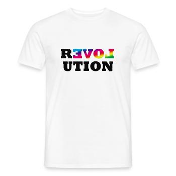 Revolution Gay Pride Lesbian CSD LGBT Gay Queer - Men's T-Shirt - white - Front - AI Model Male 178 dark (178cm)