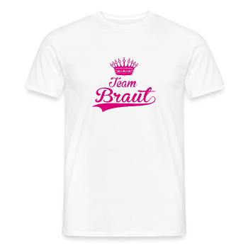 TEAM BRAUT hochzeit heiraten JGA trauung - Männer T-Shirt - Weiß - Vorne - AI Model Male 178 dark (178cm)