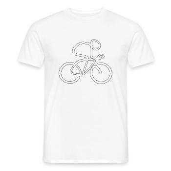 bicycle bicycle bike driver1 - Men's T-Shirt - white - Front - AI Model Male 178 dark (178cm)