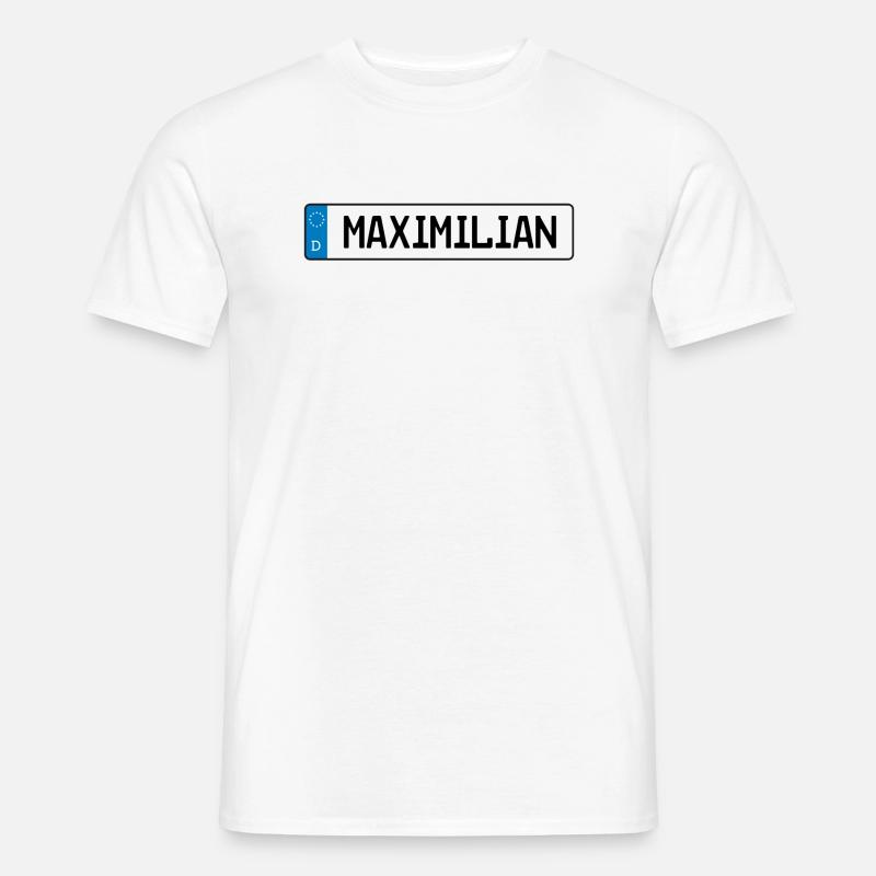 Modifica del regalo Maximilian Nome - T-shirt uomo - bianco