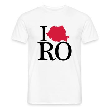 J'adore RO - J'adore la Roumanie - T-shirt homme - blanc - Devant - AI Model Male 178 dark (178cm)