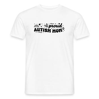 Maman enfant autiste - T-shirt homme - blanc - Devant - AI Model Male 178 dark (178cm)