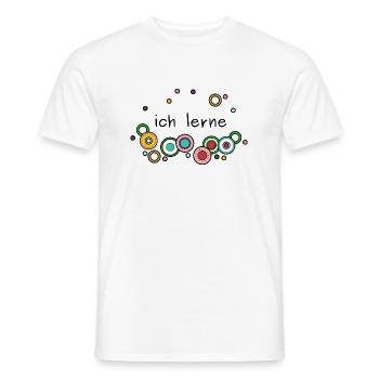 ich lerne - Männer T-Shirt - Weiß - Vorne - AI Model Male 178 dark (178cm)