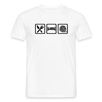 Eat Sleep Tricoter - T-shirt homme - blanc - Devant - AI Model Male 178 dark (178cm)