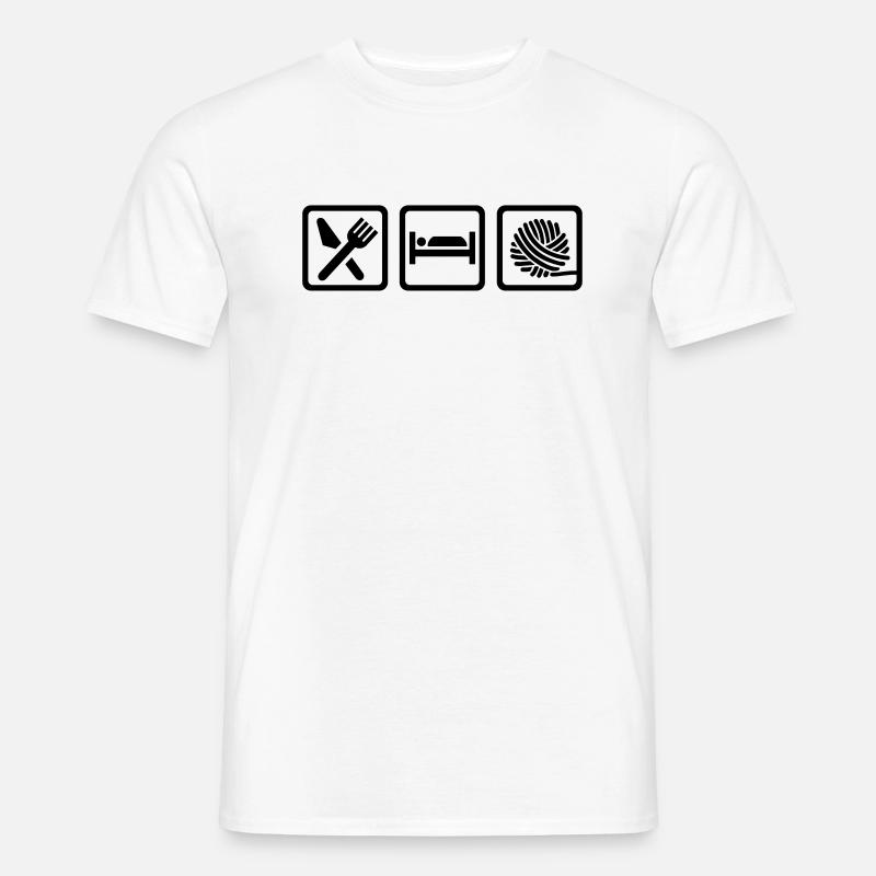 Stricken - Männer T-Shirt - Weiß