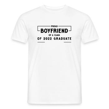 Proud Boyfriend of A Class of 2022 Graduate Gift - Men's T-Shirt - white - Front - AI Model Male 178 dark (178cm)
