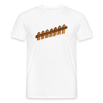 zaun fence holz metall picked garten garden40 - Männer T-Shirt - Weiß - Vorne - AI Model Male 178 dark (178cm)