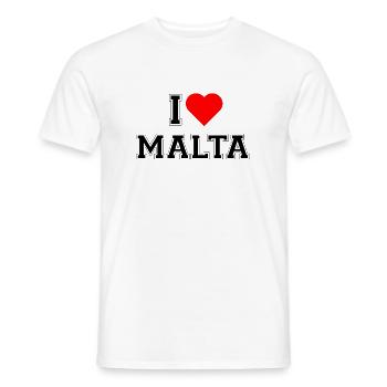 I love Malta - Männer T-Shirt - Weiß - Vorne - AI Model Male 178 dark (178cm)