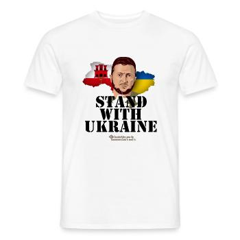 Gibraltar Ukraine - Männer T-Shirt - Weiß - Vorne - AI Model Male 178 dark (178cm)