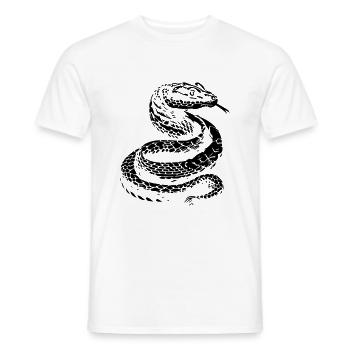 Snake Silhouette - Men's T-Shirt - white - Front - AI Model Male 178 dark (178cm)