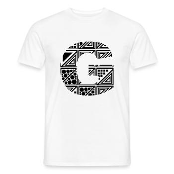 letter G - Men's T-Shirt - white - Front - AI Model Male 178 dark (178cm)