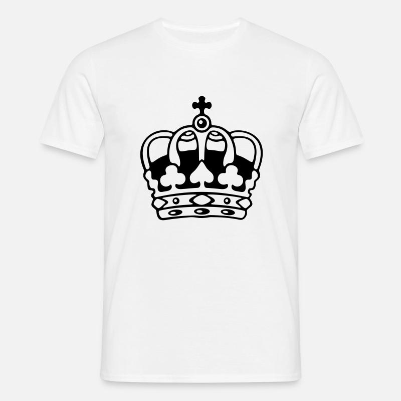 Krone / Crown - Männer T-Shirt - Weiß