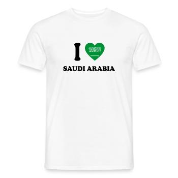 i love home land geschenk SAUDI ARABIA - Männer T-Shirt - Weiß - Vorne - AI Model Male 178 dark (178cm)