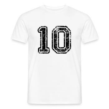 10 - Men's T-Shirt - white - Front - AI Model Male 178 dark (178cm)